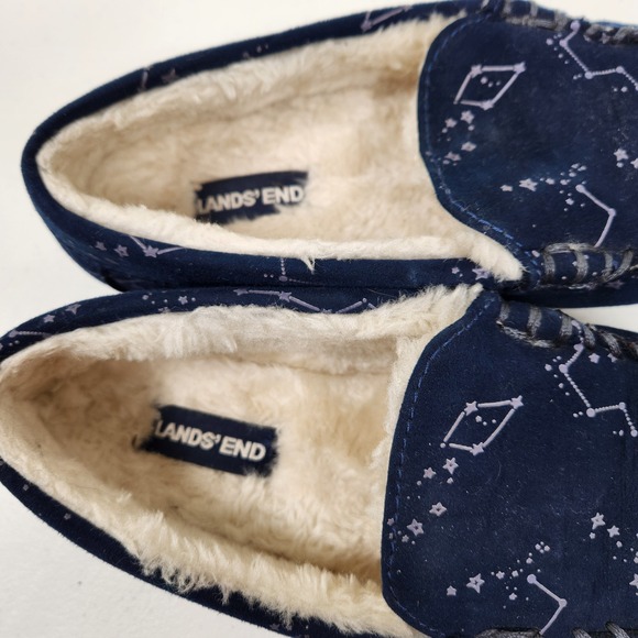LANDS'END Slippers Size 1 Constellation Blue EUC Girls Boys - Picture 3 of 5